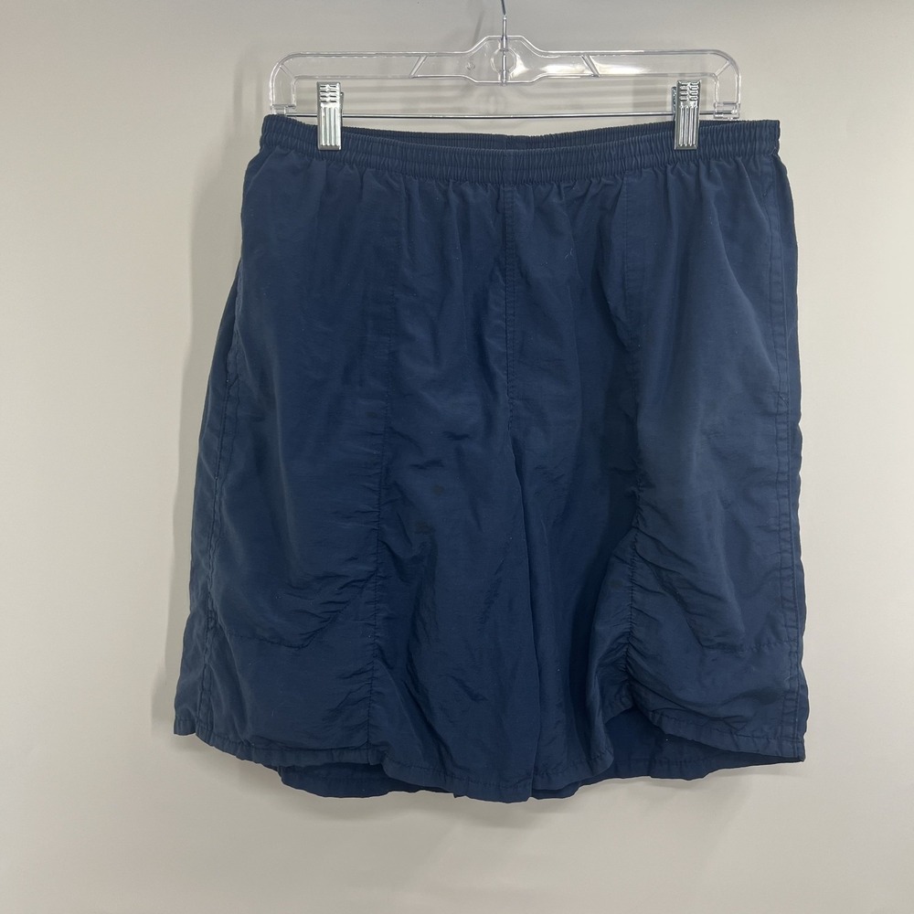 Patagonia Baggies Longs Shorts Blue 7" Inseam Mesh Lined Drawstring Swim Mens L